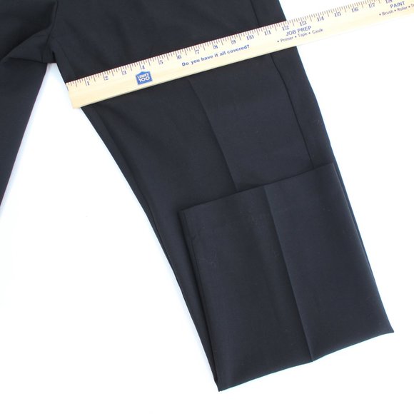 GAP Classic Flat Front Trousers Black Men's Size 33x30 Tailored Office Pants - Picture 14 of 14